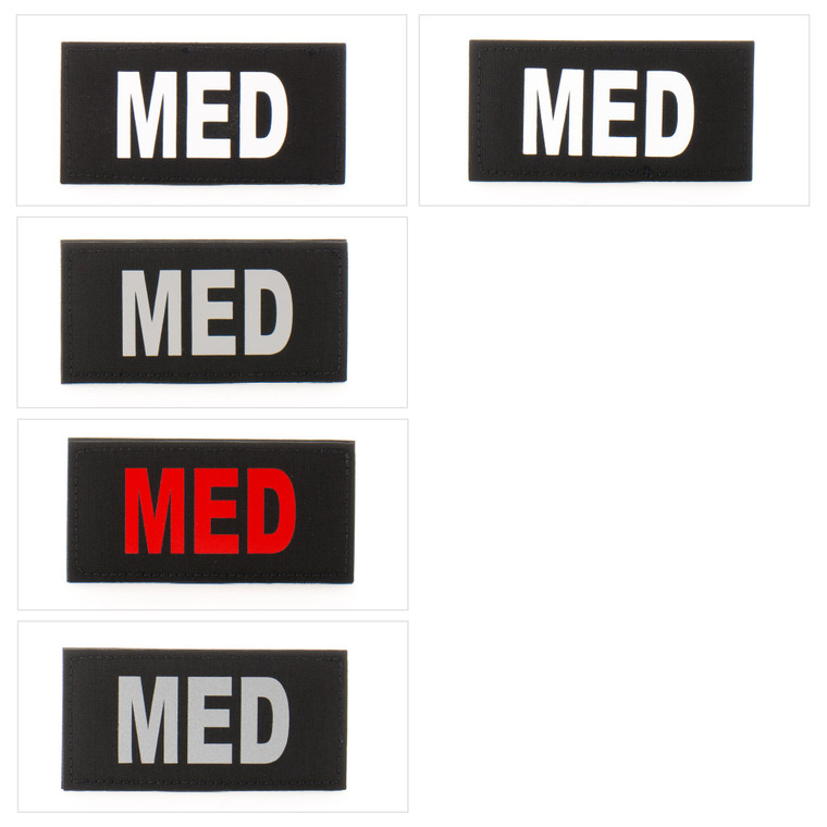 2x4 Med Id Patch - E10-7001-MED-BLKGRY