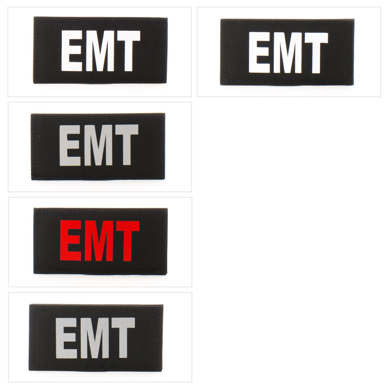 2x4 Med Id Patch - E10-7001-EMT-BLKRED