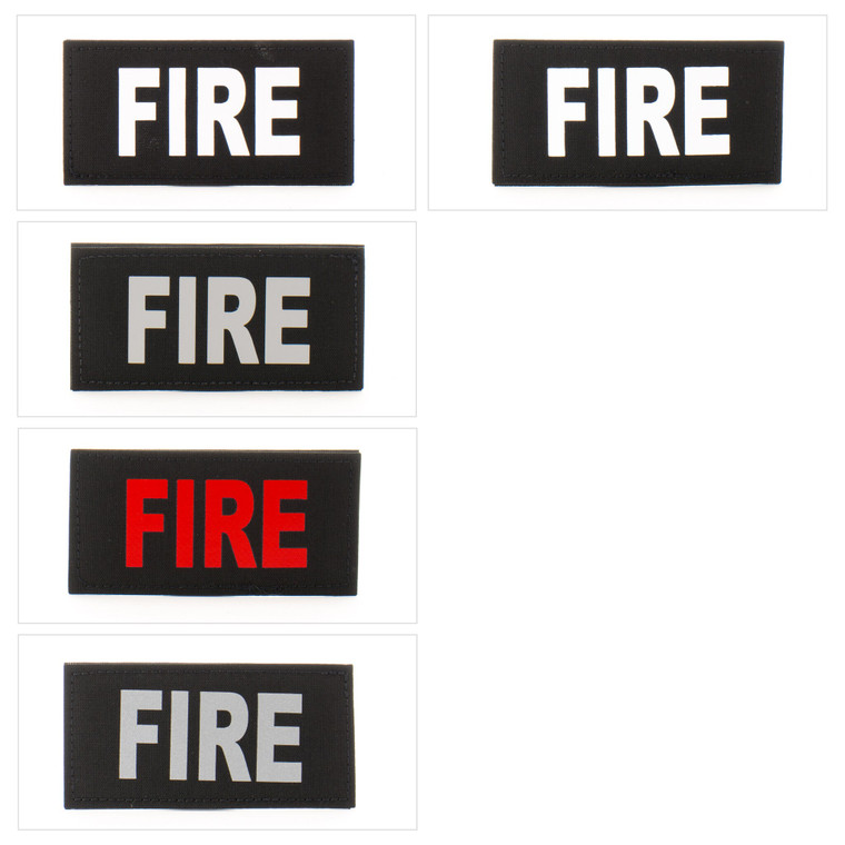 2x4 Med Id Patch - E10-7001-FIRE-BLKRED