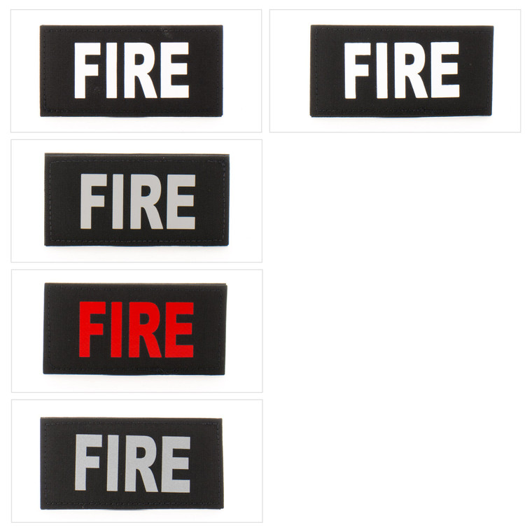 2x4 Med Id Patch - E10-7001-FIRE-BLKWHT