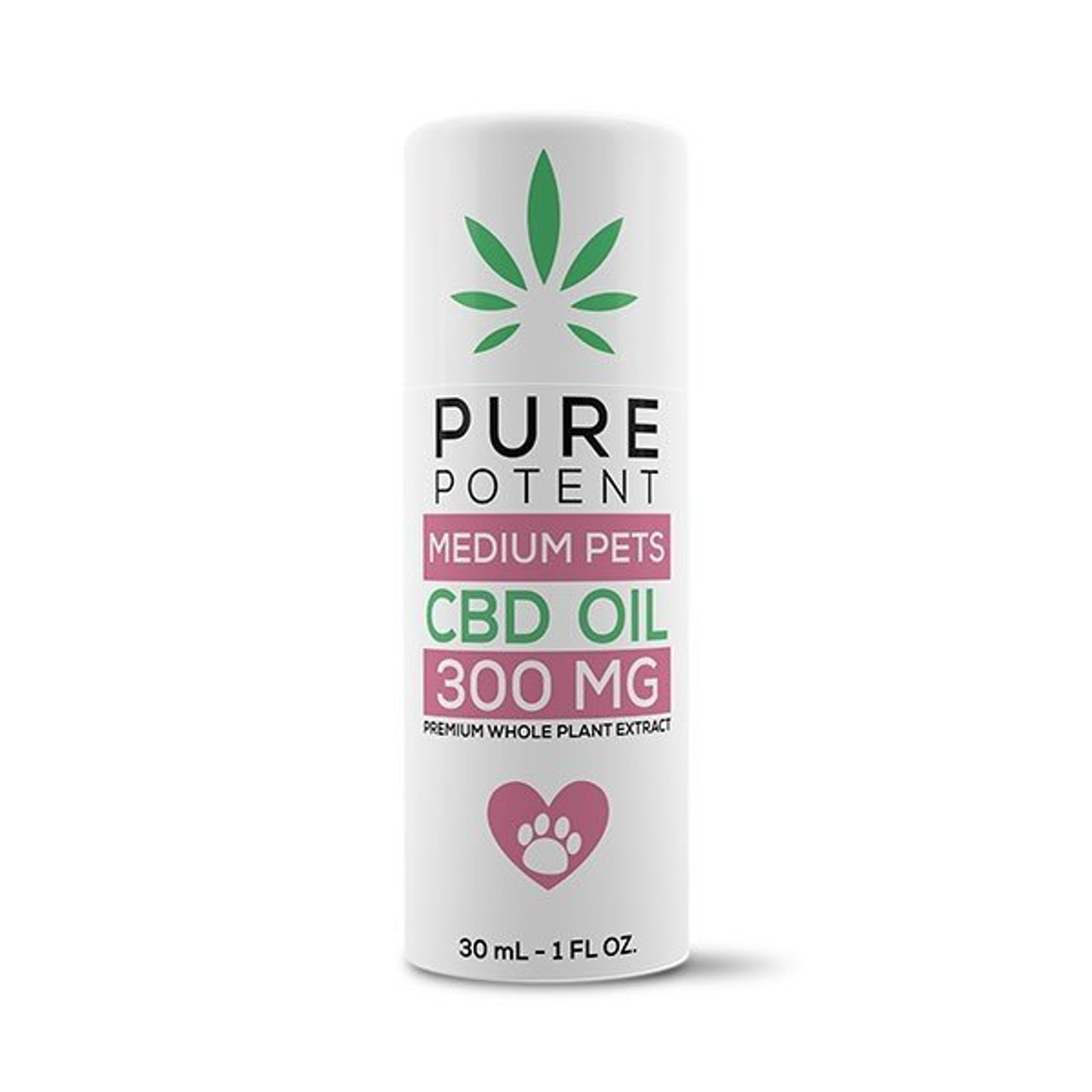 For Medium Sized Pets- 300mg CBD Oil- 30ml - Pure Potent CBD  The Best  Pharmacist-Formulated Oils, Gummies, Vapes, Flower, Topicals