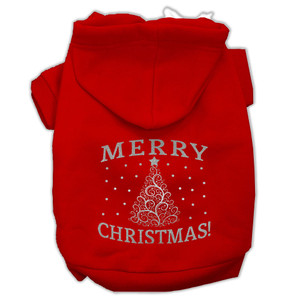 Shimmer Christmas Tree Pet Hoodies Red Size Lg S528-62-131 LGRD Shimmer Christmas Tree Pet Hoodies Red Size Lg S528-62-131 LGRD