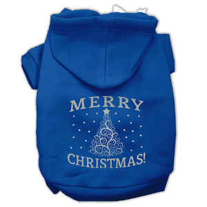 Shimmer Christmas Tree Pet Hoodies Blue Size XL S528-62-131 XLBL Shimmer Christmas Tree Pet Hoodies Blue Size XL S528-62-131 XLBL