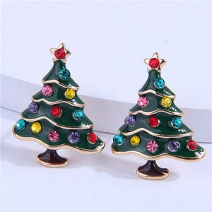 Shining Christmas Tree Unique Fashion Women Wholesale Stud Earrings A392-fear7948 Shining Christmas Tree Unique Fashion Women Wholesale Stud Earrings A392-fear7948