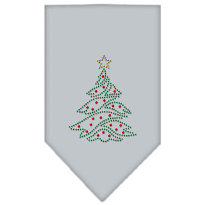 Christmas Tree Rhinestone Bandana Grey Large S528-67-25-06 LGGY Christmas Tree Rhinestone Bandana Grey Large S528-67-25-06 LGGY