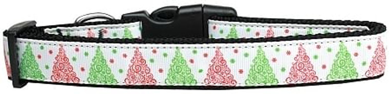 Fancy Schmancy Christmas Tree Nylon Dog Collar Medium S528-125-227 MD