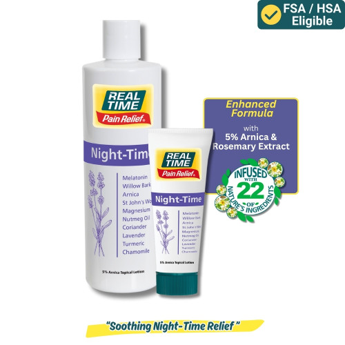 Real Time Pain Relief Night-Time Cream | Sleep Aid with 22 Natural Ingredients | Relieves Joint and Muscle Discomfort for More Restful Sleep | Includes Melatonin, Lavender, Magnesium Real Time Pain Relief Night-Time Cream | Sleep Aid with 22 Natural Ingredients | Relieves Joint and Muscle Discomfort for More Restful Sleep | Includes Melatonin, Lavender, Magnesium