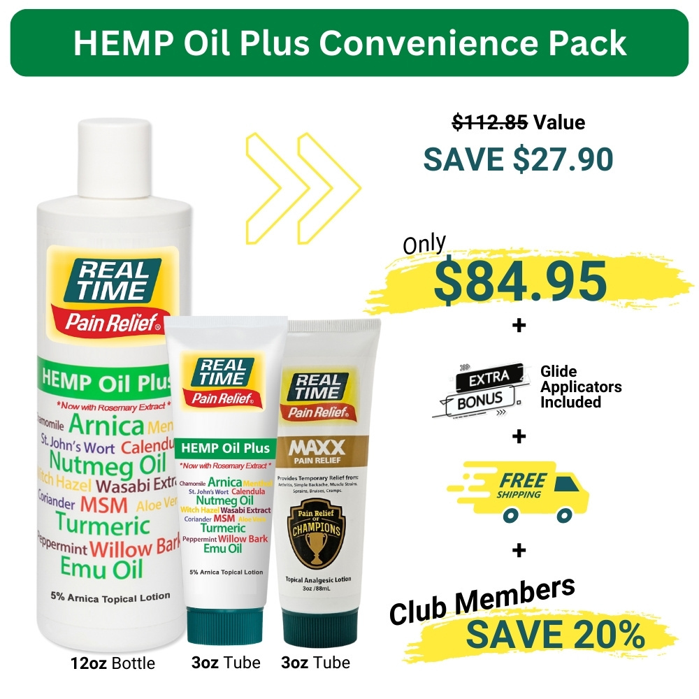 DOUBLE Hemp Oil Plus Pain Relief Convenience Pack