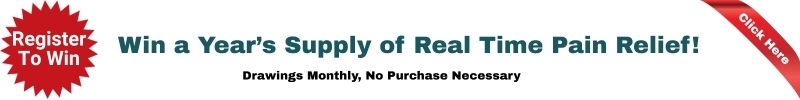 Win a year's supply of Real Time Pain Relief Banner
