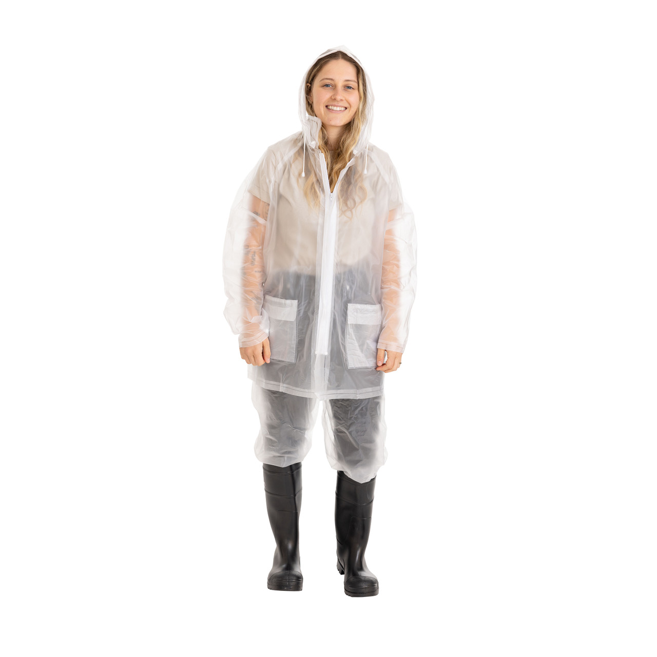 3-Piece Deluxe Rainsuit - Clear - Stansport
