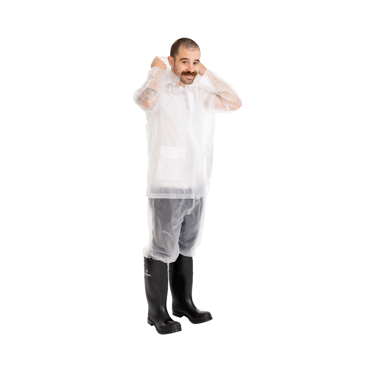 3-Piece Deluxe Rainsuit - Clear - Stansport