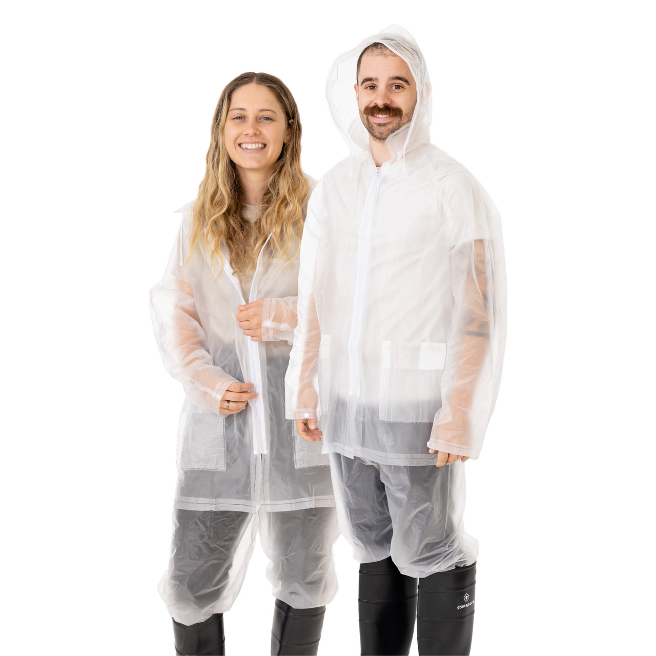3-Piece Deluxe Rainsuit - Clear - Stansport