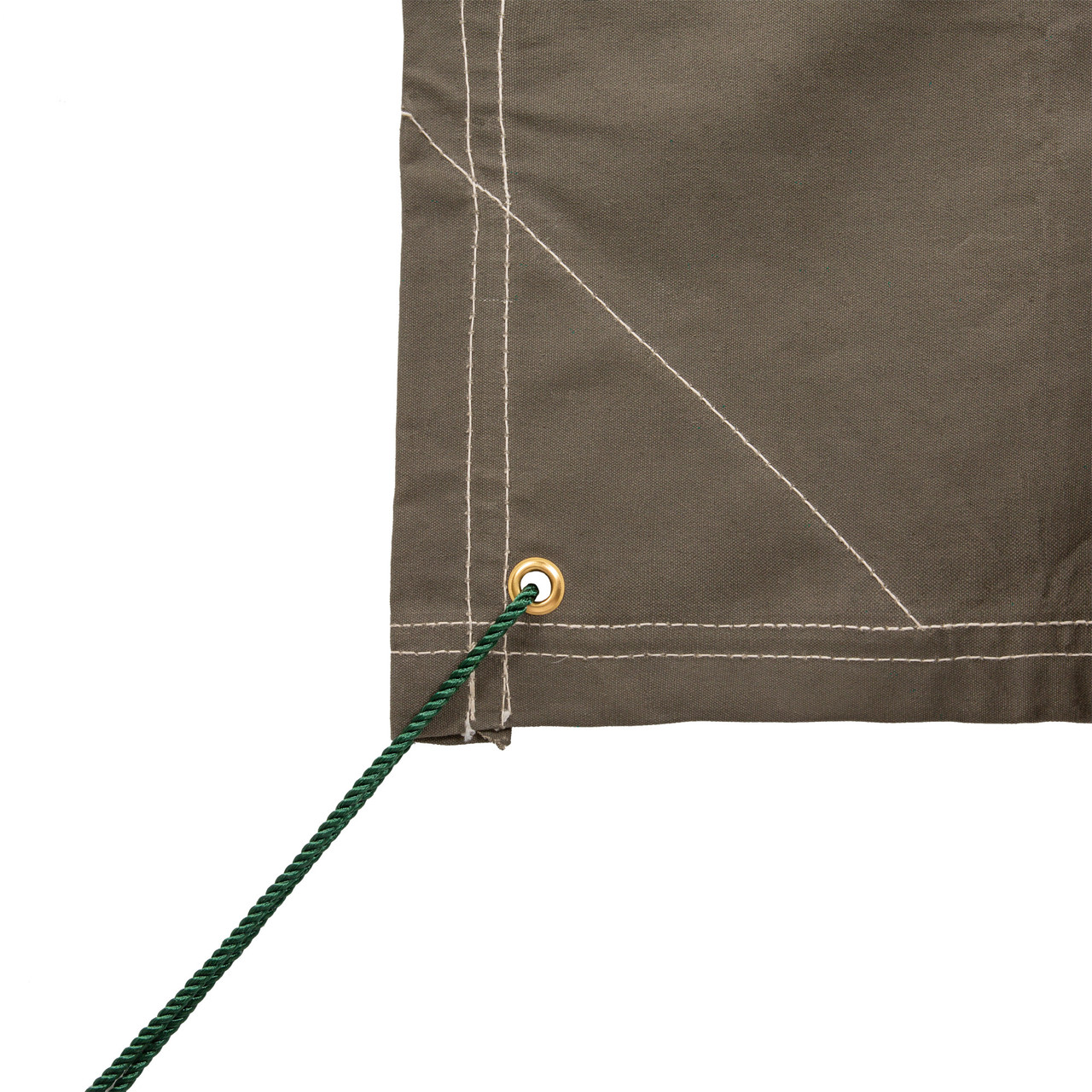 Heavy-Duty Canvas Tarp - O.D. Green - Stansport