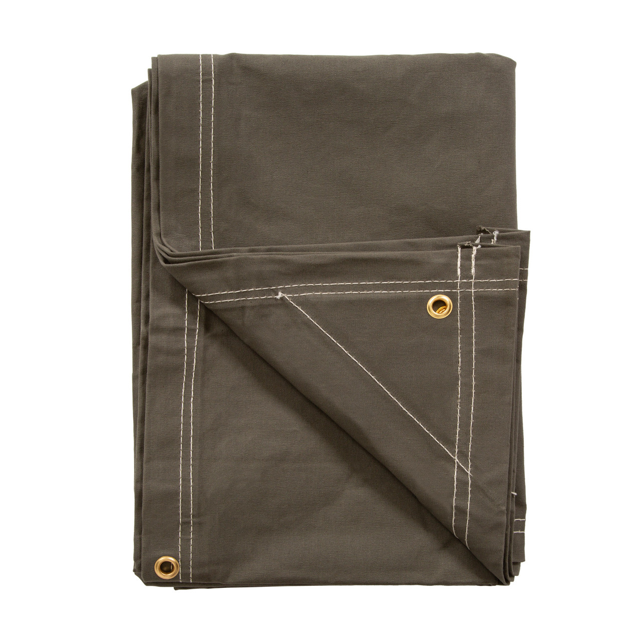 Heavy-Duty Canvas Tarp - O.D. Green - Stansport