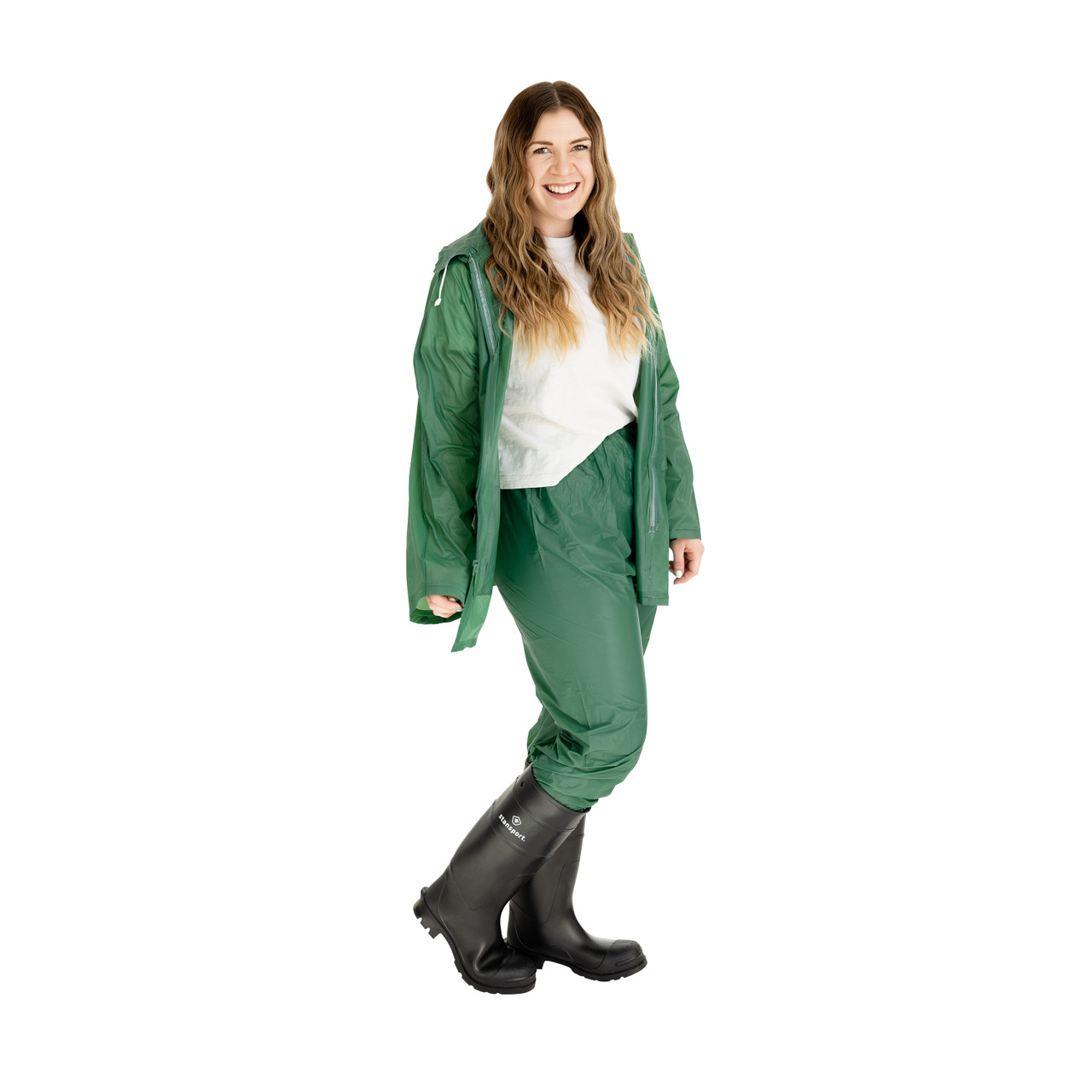 3-Piece Deluxe Rainsuit - Green - Stansport