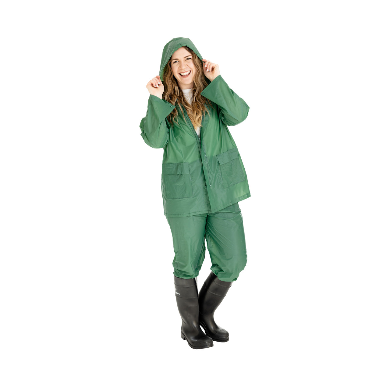 3-Piece Deluxe Rainsuit - Green - Stansport