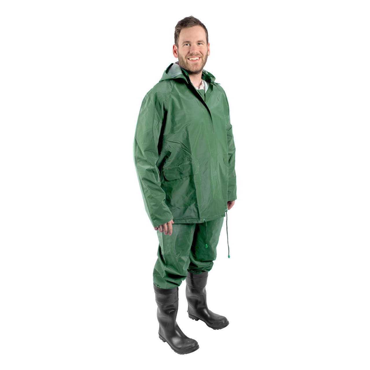 3-Piece Deluxe Rainsuit - Green - Stansport