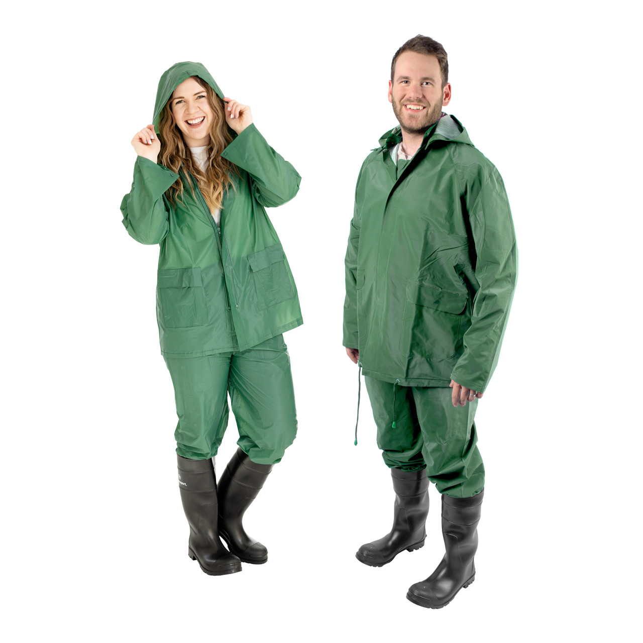 3-Piece Deluxe Rainsuit - Green - Stansport