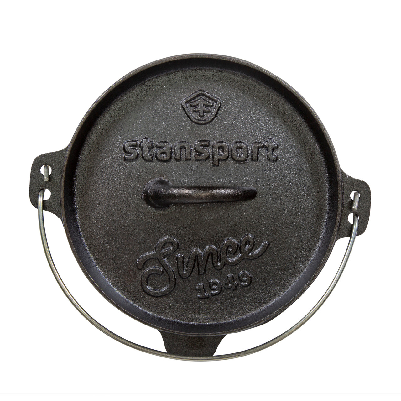 Stansport 1 qt Pre-Seasoned Cast Iron Dutch Oven Flat Bottom