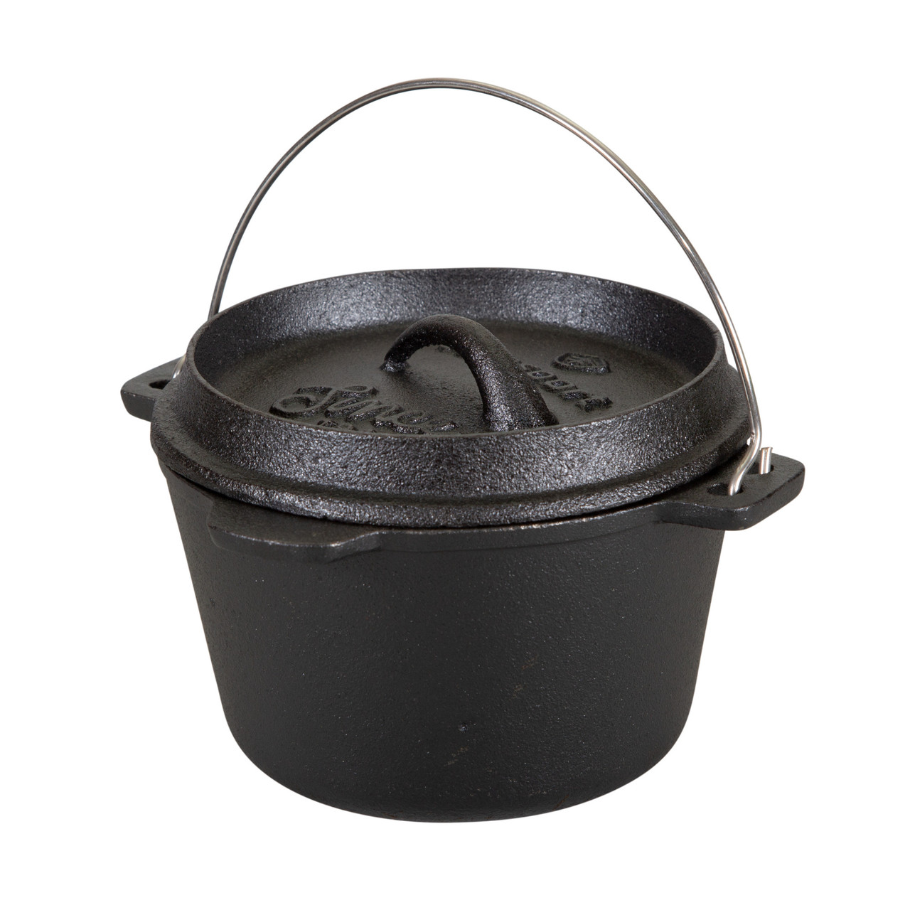 Stansport 1 qt Pre-Seasoned Cast Iron Dutch Oven Flat Bottom