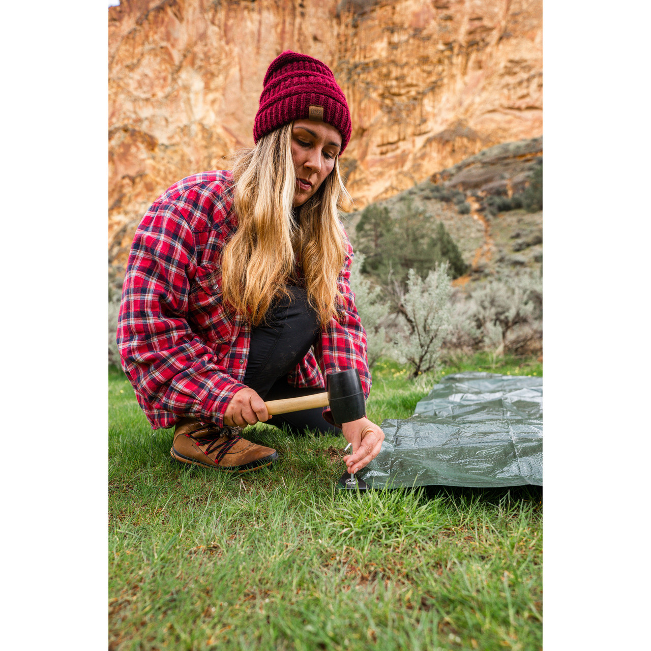 Medium-Duty Rip-Stop Tarp 6' x 8' - Dark Green - 2 Pack - Stansport