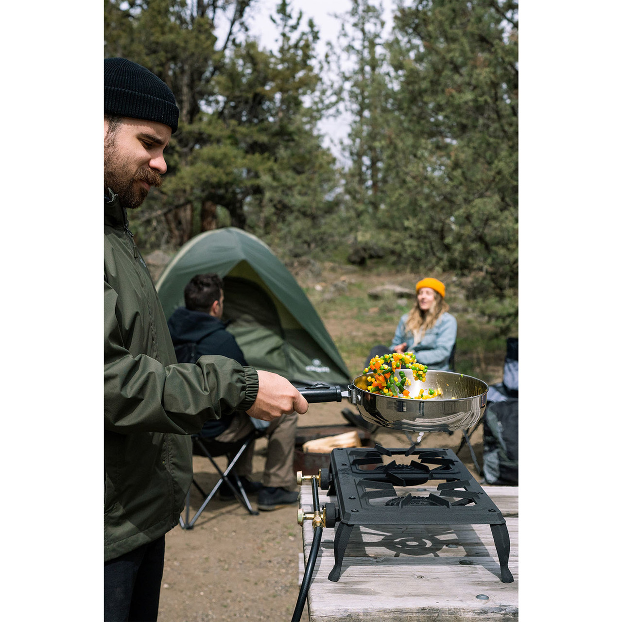 Double Burner Cast Iron Stove with Regulator Hose