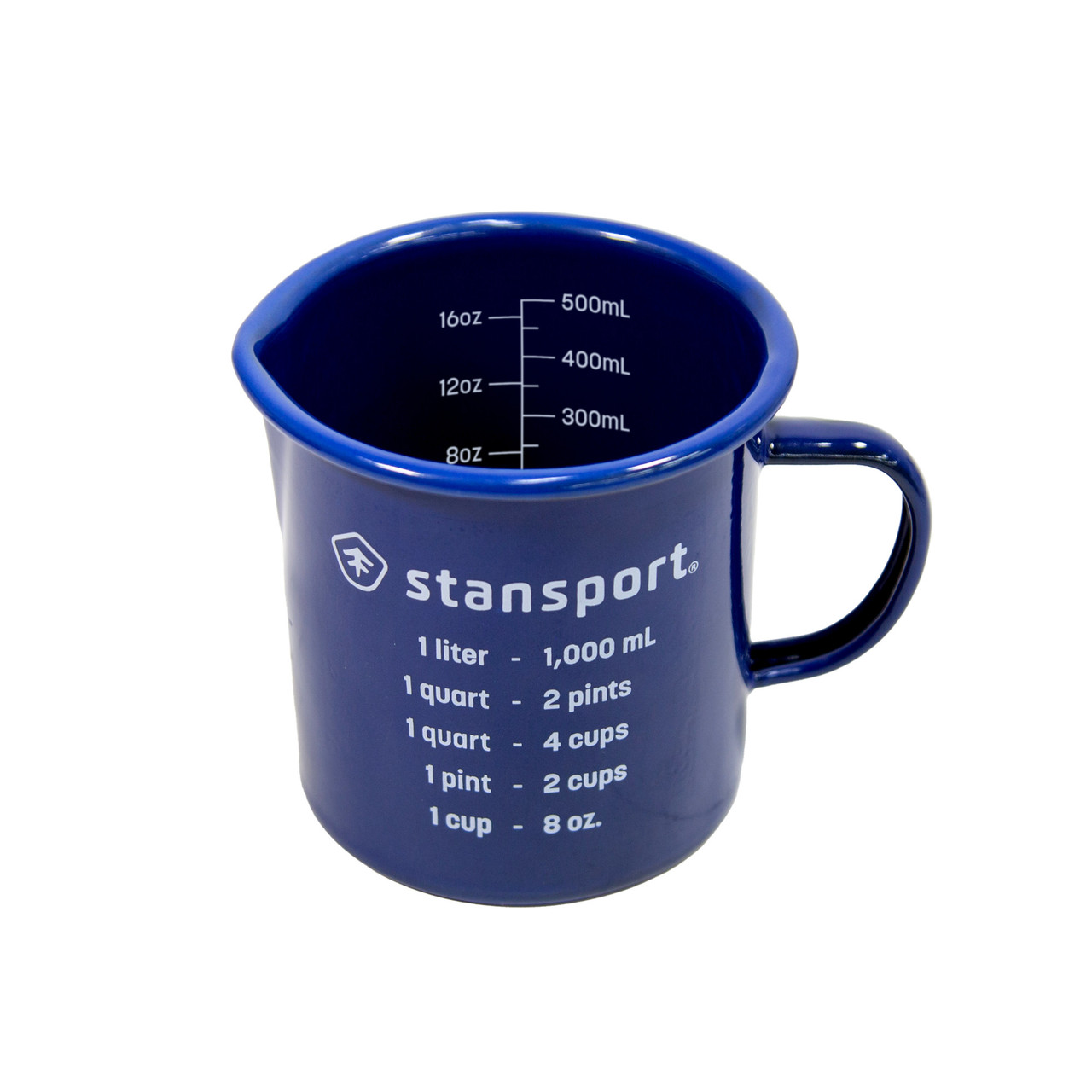 Stansport Enamel Measuring Cup with Spout