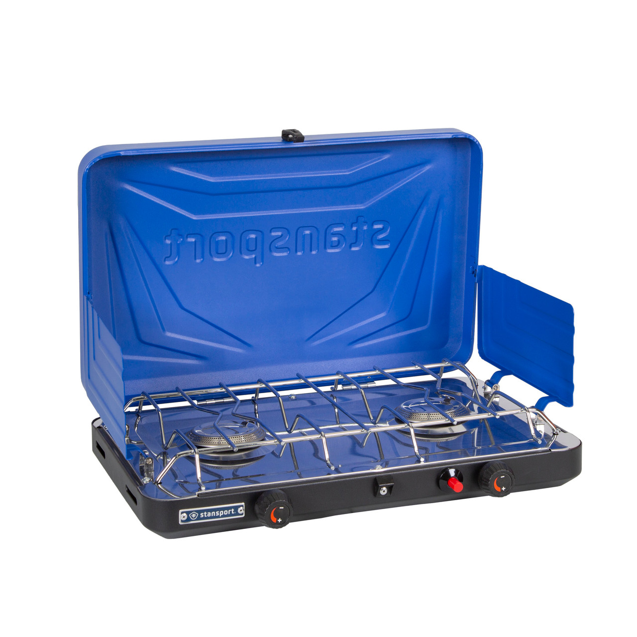 2-Burner Propane Stove with Drip Pan & Piezo Igniter - Stansport