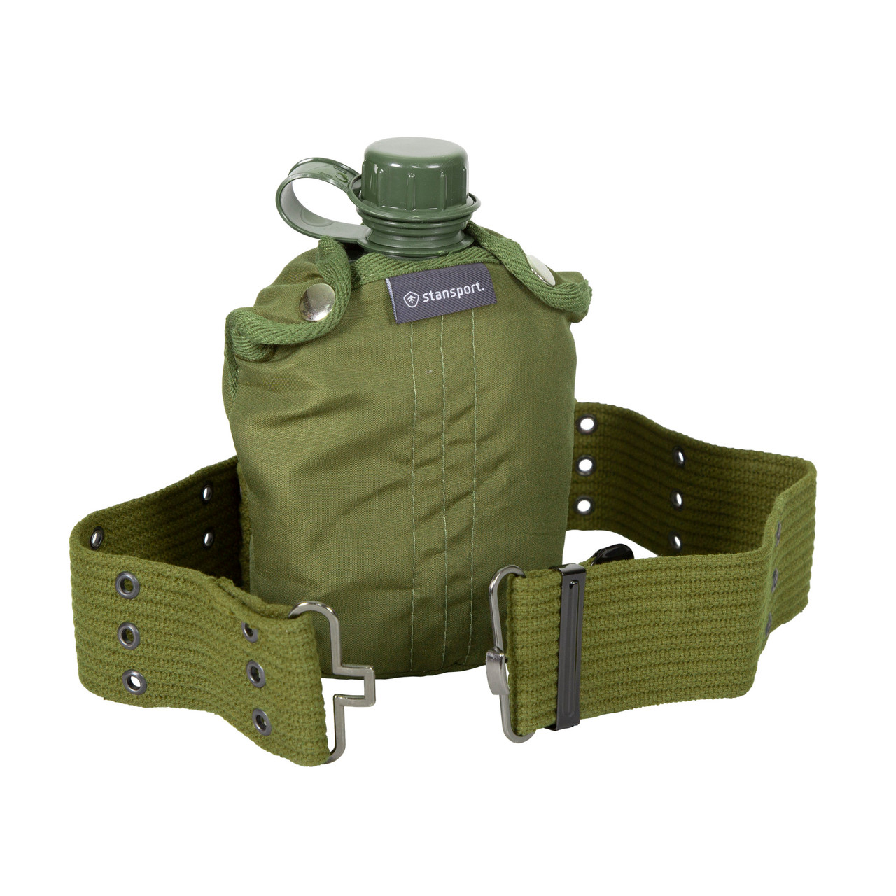 G.I. Style Canteen, Cover & Belt - Stansport