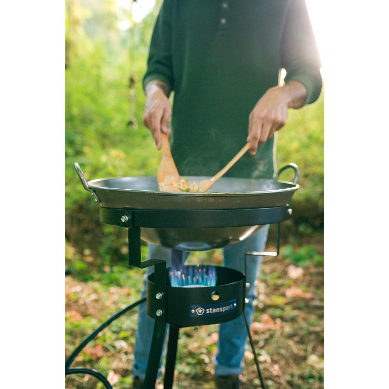 Camp Stove with Carbon Steel Wok Stansport