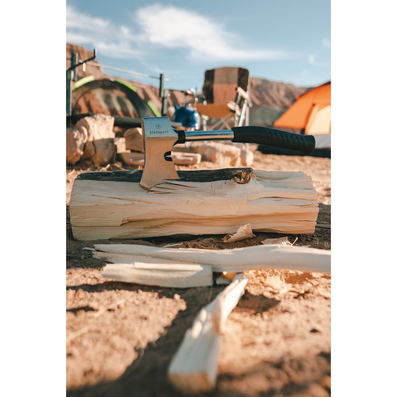 Rubber Handle Camp Axe / Hammer - Stansport