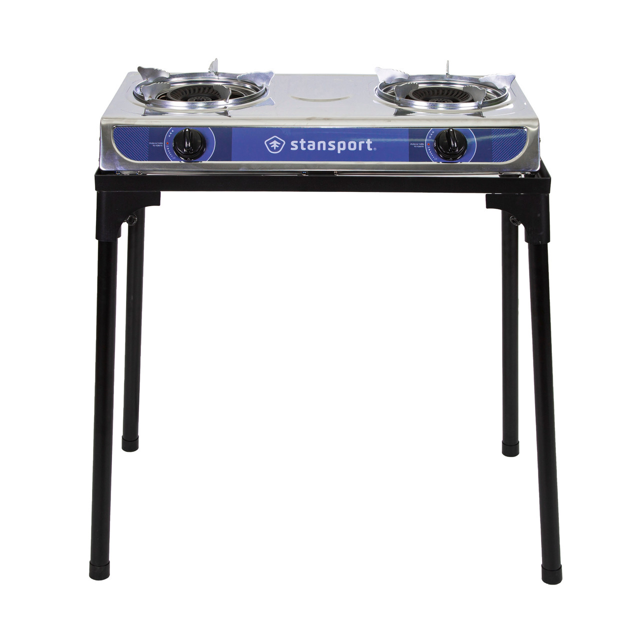 Stansport 2-Burner Propane Stove With Piezo - Blue, 18 x 10 x 4 in - Fred  Meyer