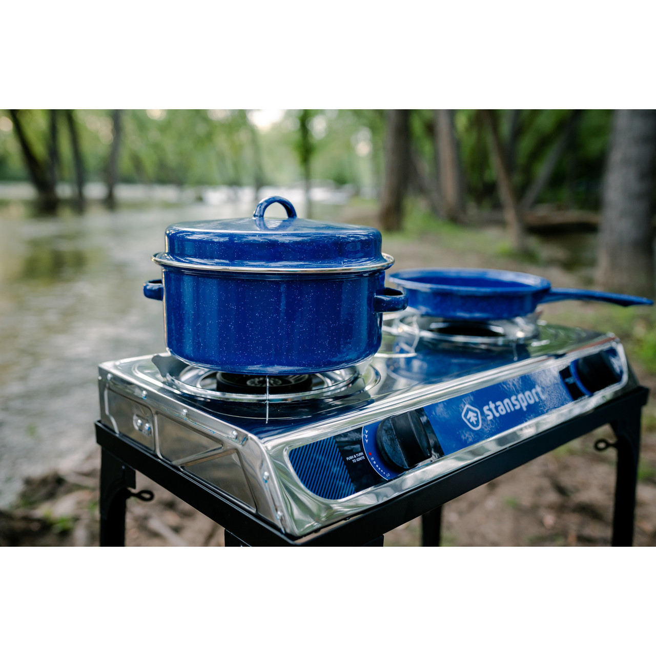 Portable Cast Iron Double Propane Burner