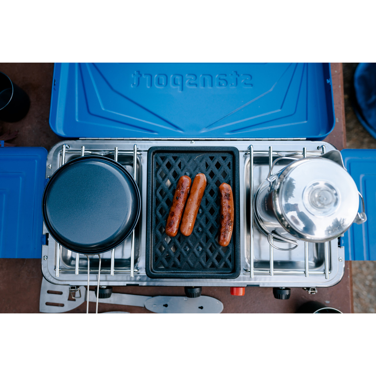 2 Burner Propane Stove with Grill Stansport