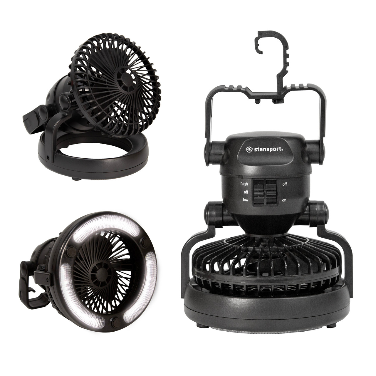 ［キャプテンエル］大型ランプシェード　ナイトスタンド 18 LED Camping Lantern with Fan - Stansport