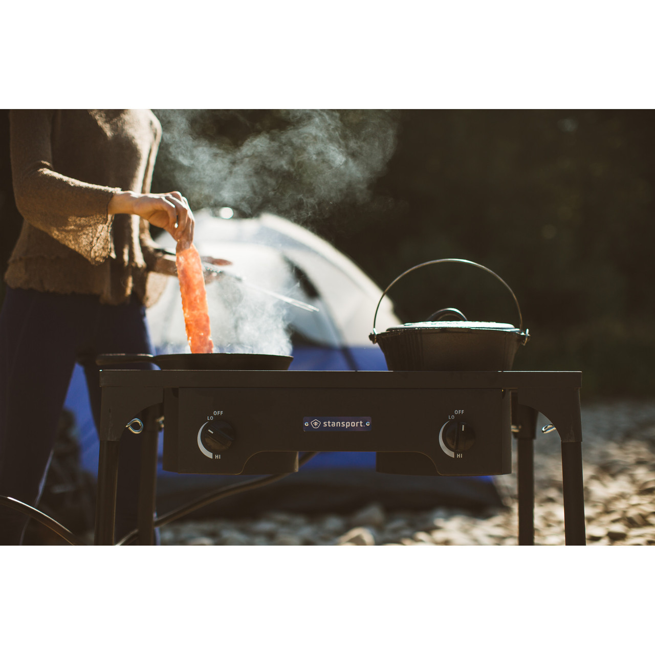 2-Burner Propane Stove with Grill - Stansport