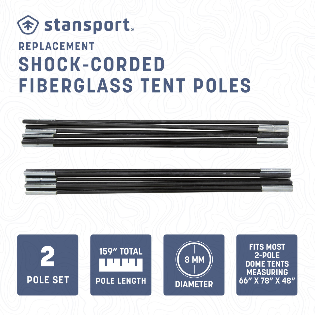 Stansport Tent Poles for 737-100