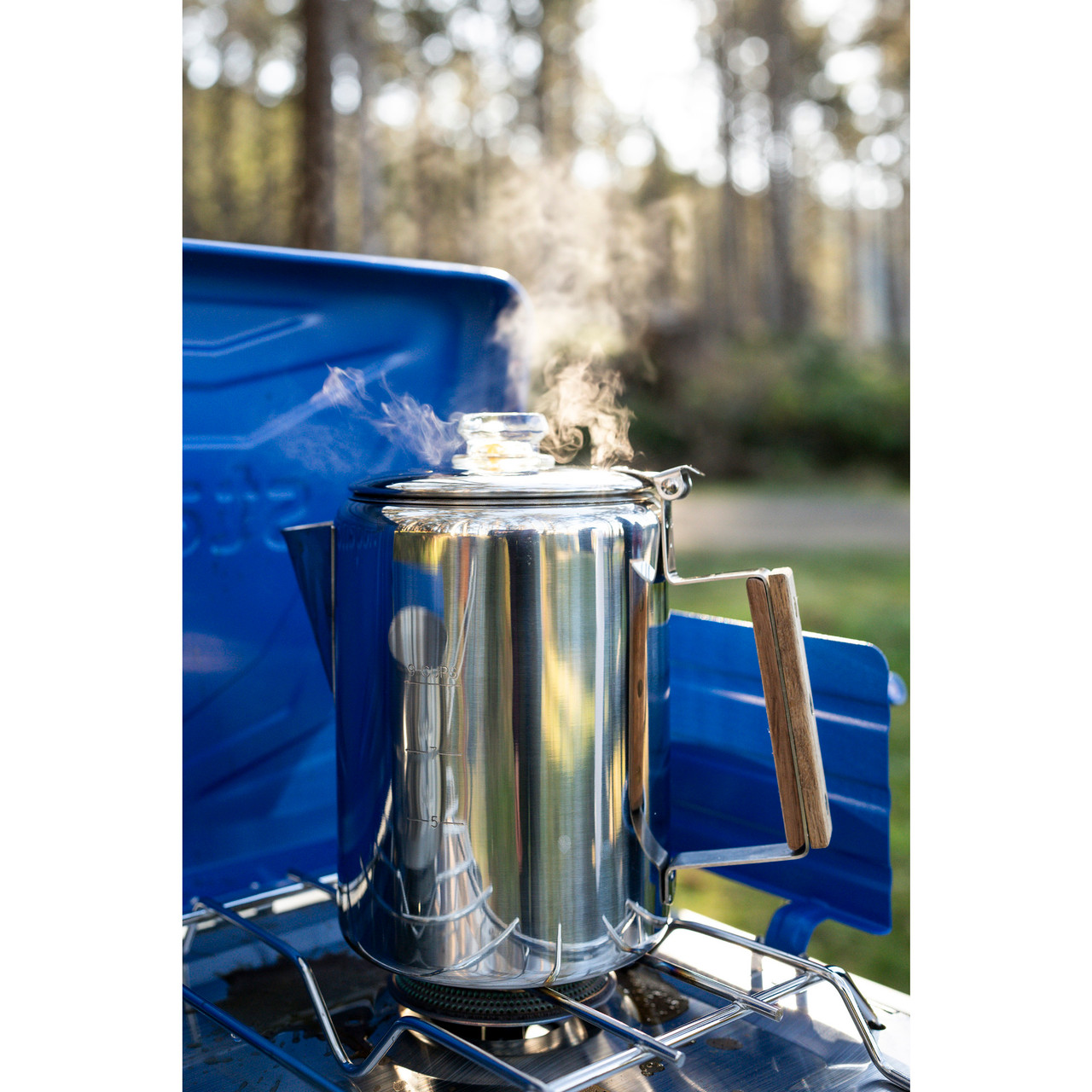 Stainless Steel Percolator Coffee Pot 9 Cups - Stansport