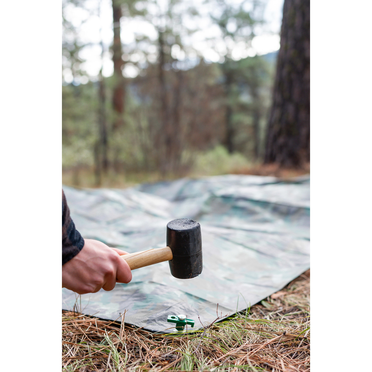 Medium-Duty Rip-Stop Tarp - Green Camo - Stansport