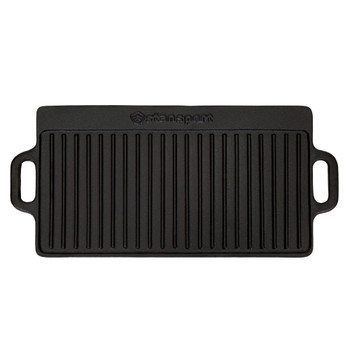 Pre-Seasoned Cast Iron Griddle with Reversible Cooking Surface