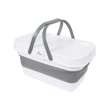 Foldable Picnic Basket with Tray Table Lid