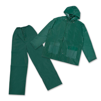 2-Piece Laminated Industrial Rainsuit - Green 2-Piece Laminated Industrial Rainsuit - Green