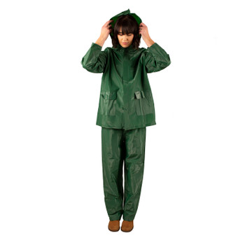 2-Piece Laminated Industrial Rainsuit - Green