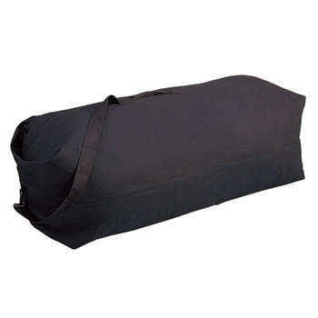 Top Load Canvas Deluxe Duffel Bag - Black