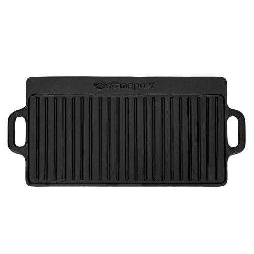 Pre-Seasoned Cast Iron Griddle with Reversible Cooking Surface