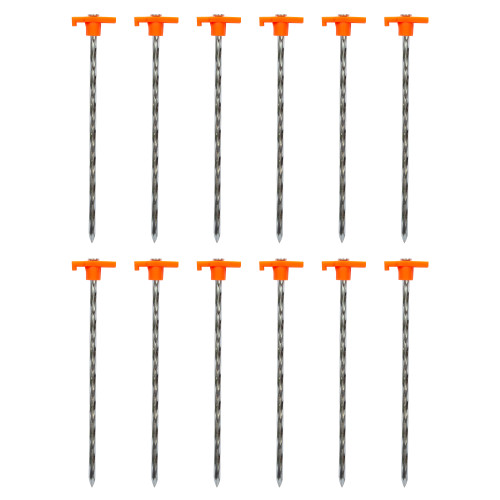 Helix Steel Tent Stake - 12 Pack