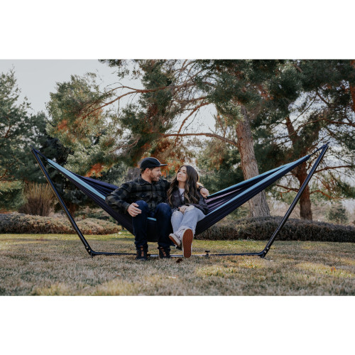 Double Nylon Hammock Navy/Light Blue Stansport