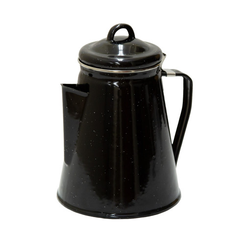 Enamel Percolator Coffee Pot 8 Cup - Black