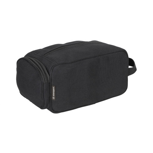 Cotton Canvas Travel Accessory Bag - Black