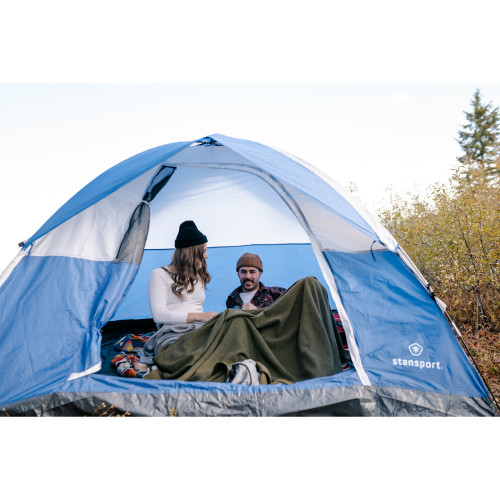 Wool Blend Camp Blankets O.D. Green Stansport